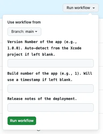 `workflow_dispatch 的表单样式`